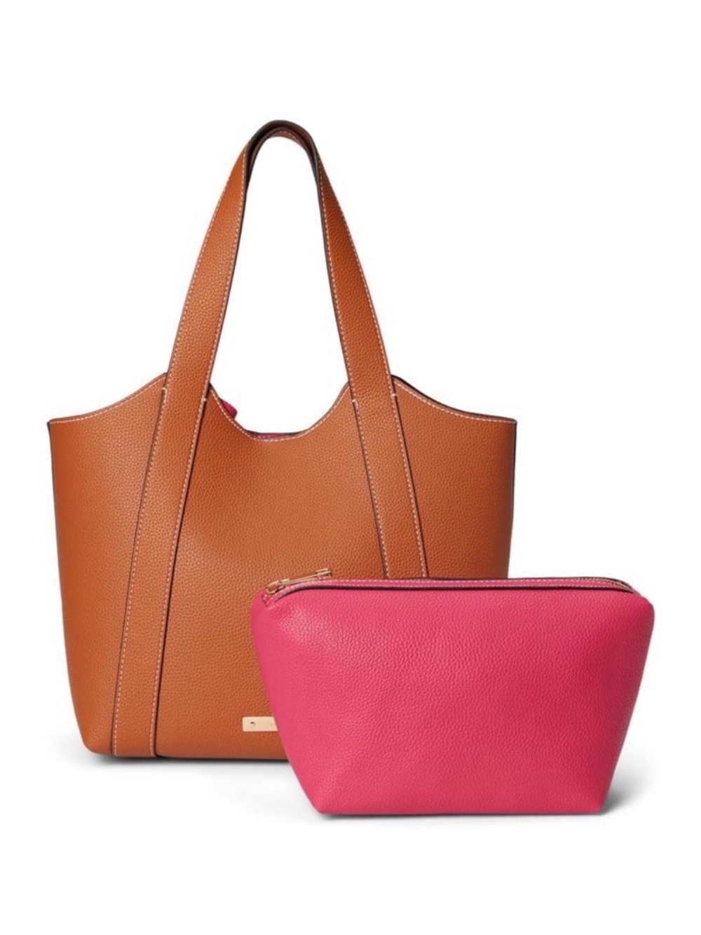 ALDO Rowsley Tote Bag with Pink Interior & Make-up Bag
